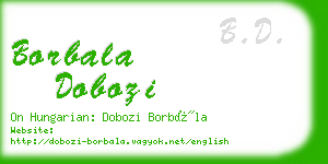 borbala dobozi business card